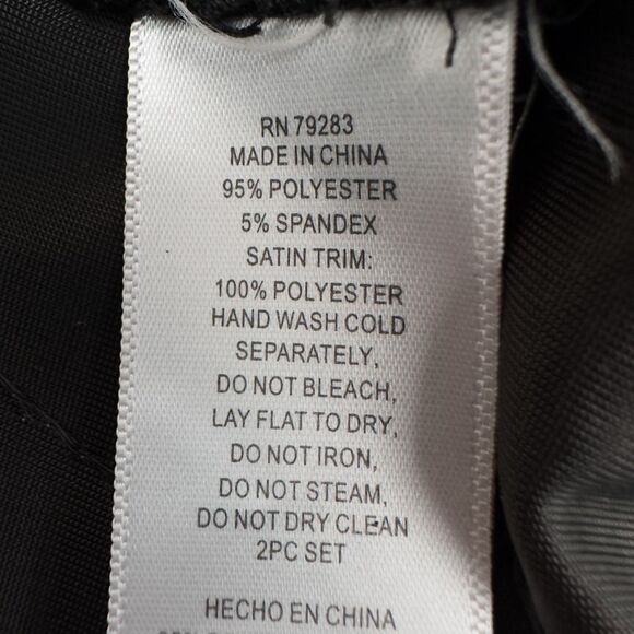 Alex Evenings Sequin Twinset Mandarin Neck Womens 1X Black Silver Event Formal - Picture 16 of 16